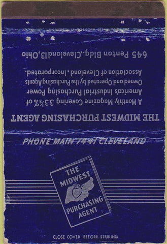 Matchbook Cover - Midwest Purchasing Agent Cleveland OH 40 Strike