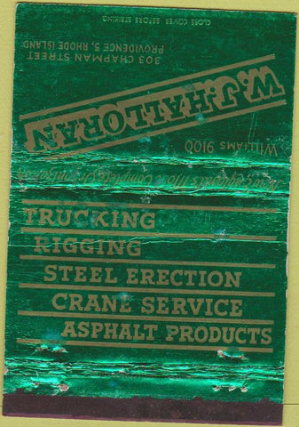 Matchbook Cover - Halloran Trucking Providence RI WEAR 40 Strike