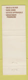 Matchbook Cover - Heritage Coins Tulsa OK
