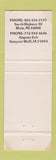 Matchbook Cover - Oehler Bros Restaurant Sergeant Bluff IA Blair NE WEAR