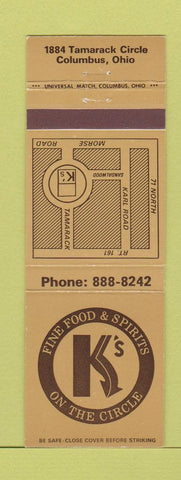 Matchbook Cover - K's Fine Foods Columbus OH