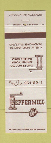 Matchbook Cover - Peppermill Restaurant Menomonee Falls WI