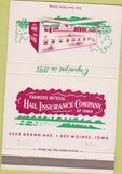 Matchbook Cover - Hail Insurance Des Moines IA 40 Strike
