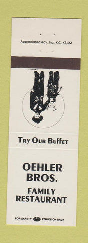 Matchbook Cover - Oehler Bros Restaurant Sergeant Bluff IA Blair NE