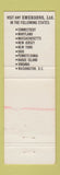 Matchbook Cover - Emerson's Restaurants CHAIN