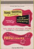 Matchbook Cover - Paoli Chairs furniture IN WEAR 40 Strike