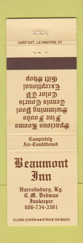 Matchbook Cover - Beaumont Inn Harrodsburg KY