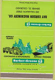 Matchbook Cover - Barber Green Tractors Denver CO 40 Strike