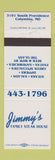Matchbook Cover - Jimmy's Steak House Columbia MO