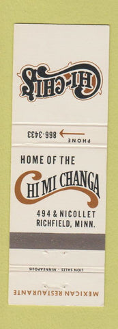 Matchbook Cover - Chi Chi's Richfield MI Mexican