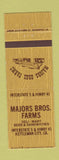 Matchbook Cover - Major Bros Farms Kettleman City CA