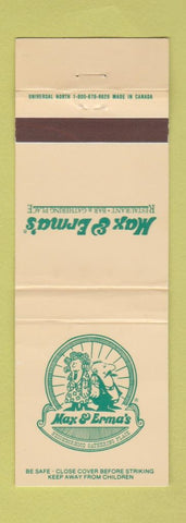 Matchbook Cover - Max and Erma's Restaurant