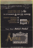 Matchbook Cover - Arena Restaurant Somerville NJ WEAR 40 Strike