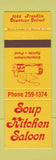 Matchbook Cover - Soup Kitchen Saloon Detroit MI