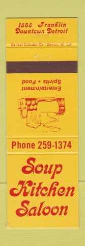Matchbook Cover - Soup Kitchen Saloon Detroit MI