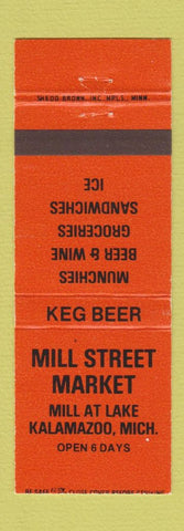 Matchbook Cover - Mill Street Market Kalamazoo MI