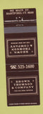 Matchbook Cover - Brown Thomson Restaurant Hartford CT