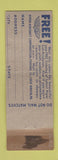 Matchbook Cover - Piper Cub Airplane WEAR