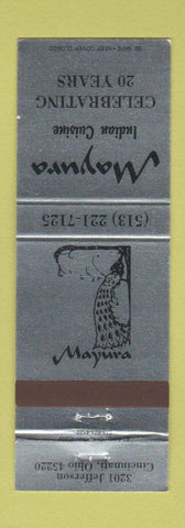 Matchbook Cover - Mayura Italian Restaurant Cincinnati OH