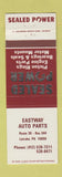 Matchbook Cover - Eastway Auto Parts Sealed Power Piston Rings Latrobe PA