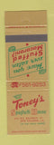 Matchbook Cover - Toney's Spaghetti House New Orleans LA