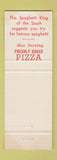 Matchbook Cover - Toney's Spaghetti House New Orleans LA