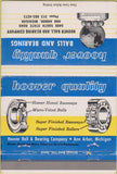 Matchbook Cover - Hoover Balls Bearings Ann Arbor MI 40 Strike