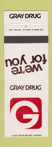 Matchbook Cover - Gray Drugs