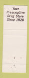 Matchbook Cover - Gray Drugs