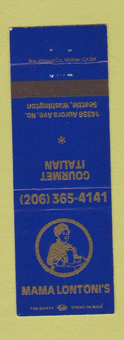 Matchbook Cover - Mama Lontoni's Italian Restaurant Seattle WA