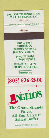 Matchbook Cover - Angelo's Italian Buffet Myrtle Beach SC