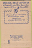 Matchbook Cover - Universal Match Pittsburgh PA William Martin 40 Strike