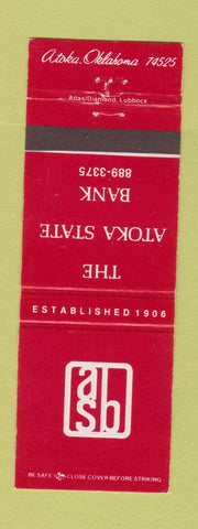 Matchbook Cover - Atoka State Bank OK