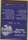 Matchbook Cover - Factory Supply Muskegon MI 40 Strike