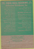 Matchbook Cover - Ohio Ball Bearing Akron OH 40 Strike