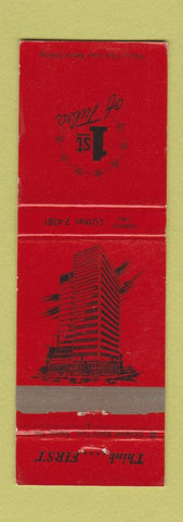 Matchbook Cover - 1st Bank of Tulsa OK
