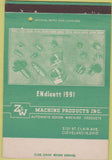 Matchbook Cover - Z and W Machine Products Cleveland OH 40 Strike