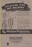 Matchbook Cover - Z and W Machine Products Cleveland OH 40 Strike