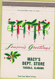 Matchbook Cover - Macy's Department Store Tuscola AL 40 Strike