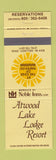 Matchbook Cover - Atwood Lake Lodge Resort Dellroy OH