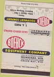 Matchbook Cover - Boehck Construction Equip Milwaukee WI 40 Strike