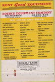 Matchbook Cover - Boehck Construction Equip Milwaukee WI 40 Strike