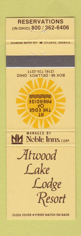 Matchbook Cover - Atwood Lake Lodge Resort Dellroy OH
