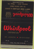 Matchbook Cover - Whirlpool Appliance Manteca CA girlie  40 Strike