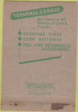 Matchbook Cover - Terminal Steak House Marathon gas oil OH 40 Strike