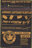 Matchbook Cover - Atlanta Envelope Co GA 40 Strike