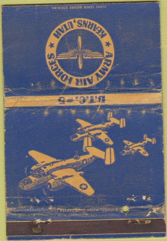 Matchbook Cover - Army Air Forces Kearns UT WORN 40 Strike