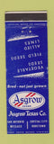 Matchbook Cover - Asgrow Seeds Robstown Weslaco Crystal City TX