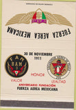 Matchbook Cover - Fuerza Aerea Mexicana Mexico military? 40 Strike