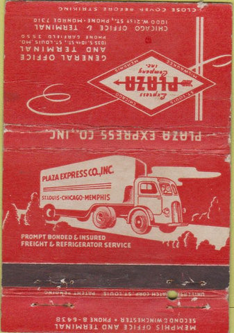 Matchbook Cover - Express Plaza Trucking St Louis MO WORN 40 Strike